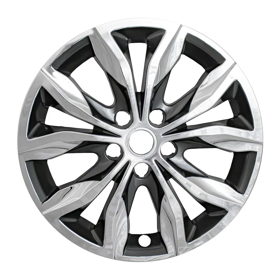 IWCIMP440CC – COAST2COAST Wheel Skin, 17 Inch 5 Split Spokes Snap-On Plated Chrome/ Charcoal ABS Plastic Set Of 4
